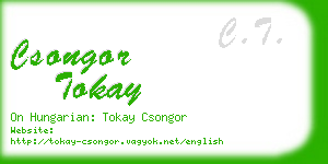 csongor tokay business card